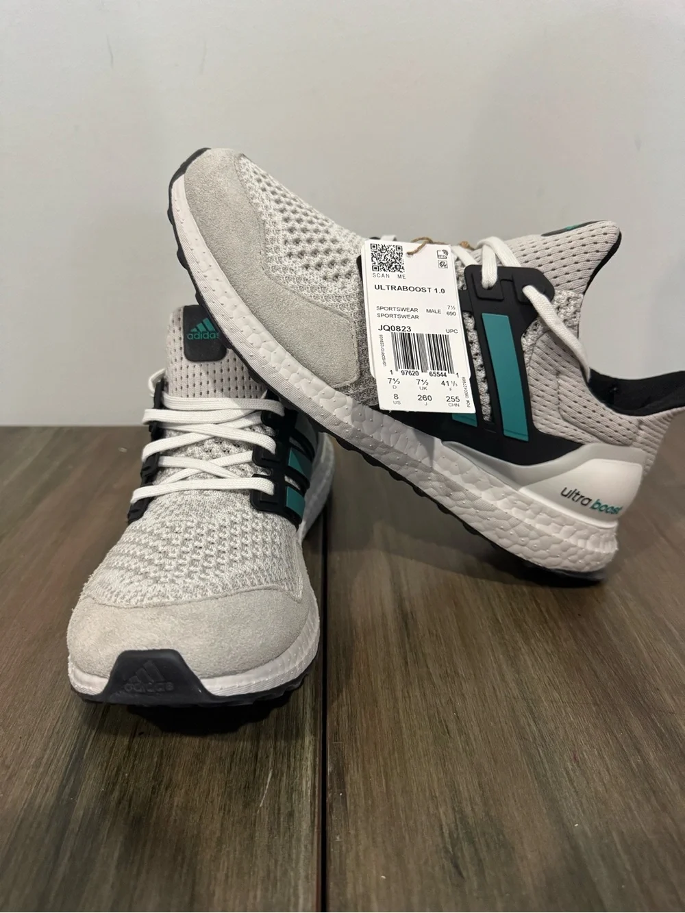 ADIDAS ULTRABOOST 1.0 WHITE PURE TEAL MEN RUNNING SHOES